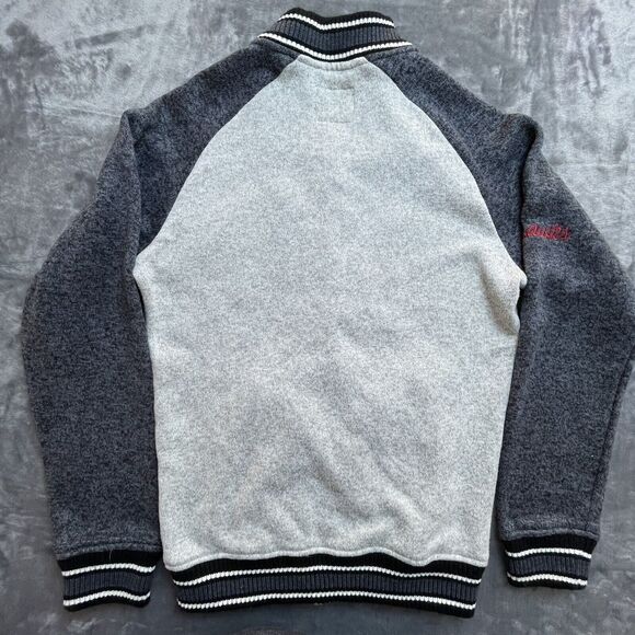 Chicago Blackhawks GIII Sports Jacket Small Hockey NHL Two Toned Gray Varsity - Picture 4 of 7